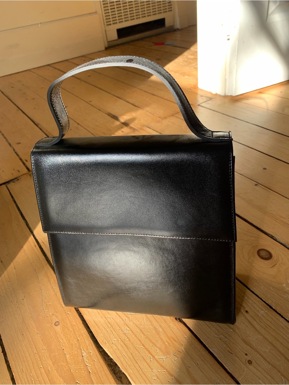 Classic Genuine Black Leather Purse